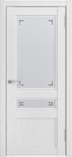 Изображение товара Межкомнатная дверь с эко шпоном Luxor К-2 ДО Белый снег (soft-touch) остекленная